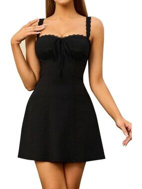 Lace Sweetheart Neckline A-Line Mini Dress - Cute Party Dress for Women